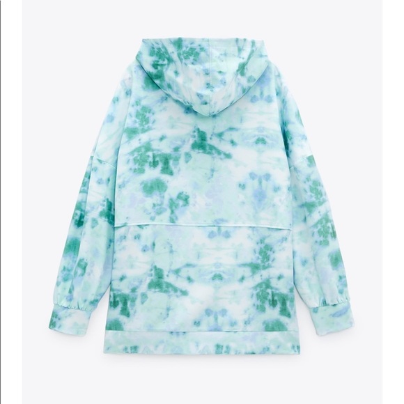 ZARA BNWT Oversized Tie Dye Long Sleeve Hooded Sweatsuit 2pc Coord Set - Picture 8 of 12